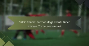Calcio Tennis: Formati degli eventi, Gioco sociale, Tornei comunitari