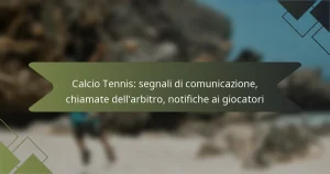 Calcio Tennis: segnali di comunicazione, chiamate dell’arbitro, notifiche ai giocatori