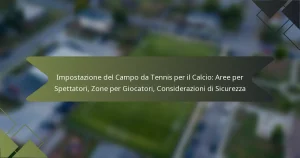 Impostazione del Campo da Tennis per il Calcio: Aree per Spettatori, Zone per Giocatori, Considerazioni di Sicurezza