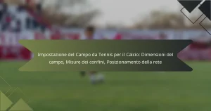 Impostazione del Campo da Tennis per il Calcio: Dimensioni del campo, Misure dei confini, Posizionamento della rete