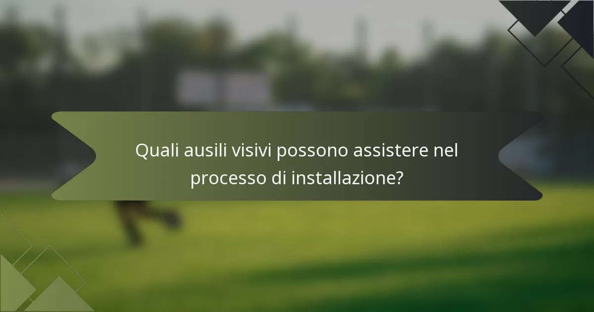 Quali ausili visivi possono assistere nel processo di installazione?