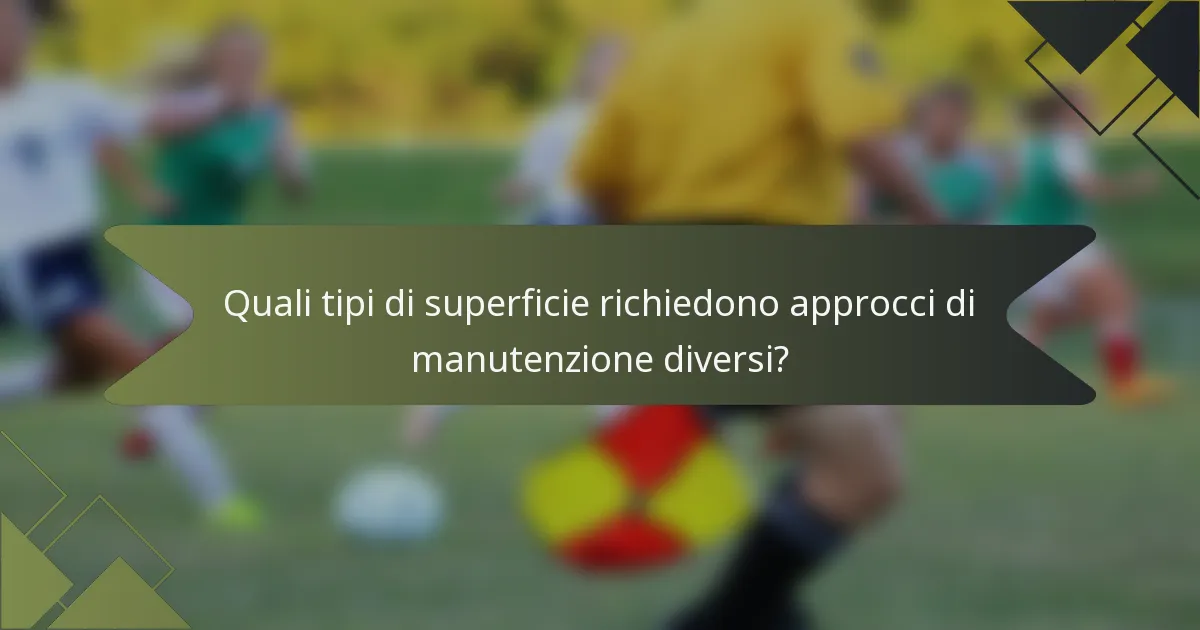 Quali tipi di superficie richiedono approcci di manutenzione diversi?